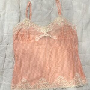 Peach Lace Trim Camisole